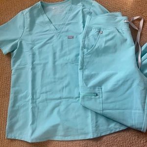 FIGS seaglass (seafoam green) scrubs